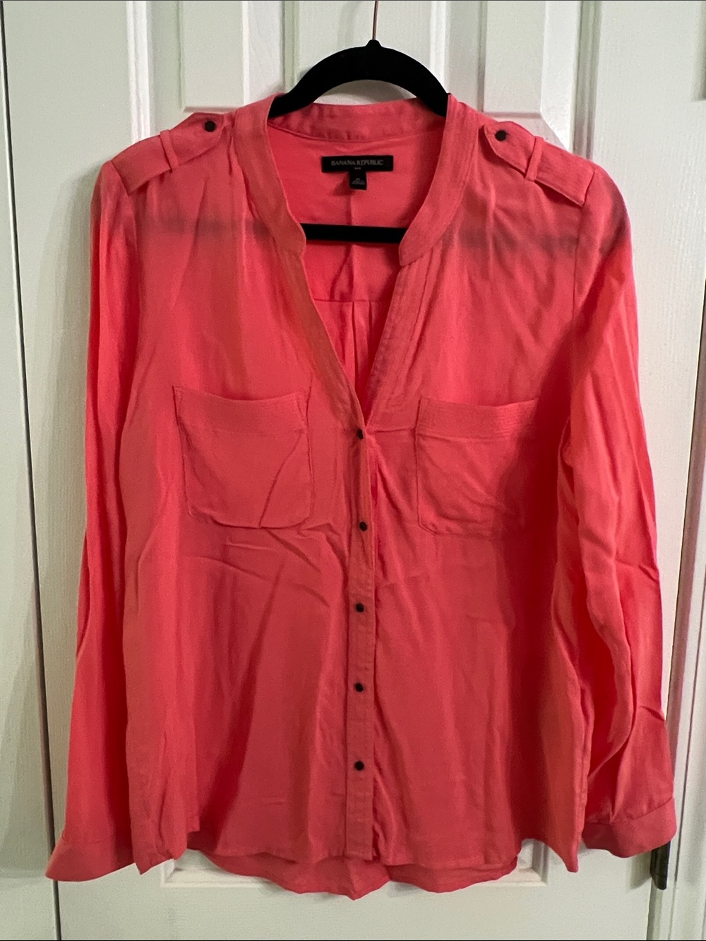 Banana Republic Coral Button-Front Women's Shirt